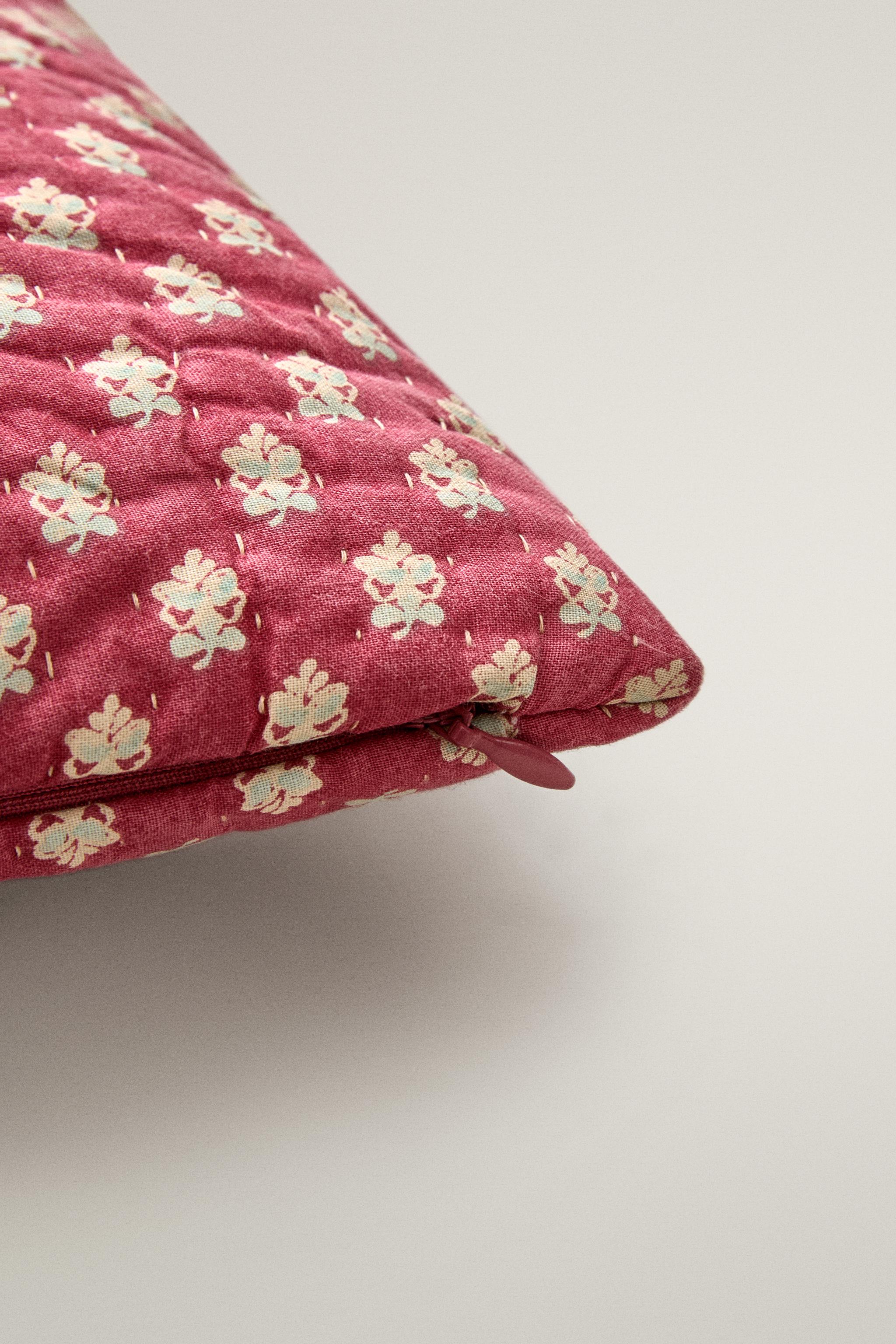 FLORAL COTTON THROW PILLOW COVER | KATHARINE POLE